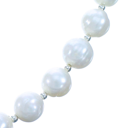 Sterling Silver And Fresh Water Pearl Bead Necklace SX115276